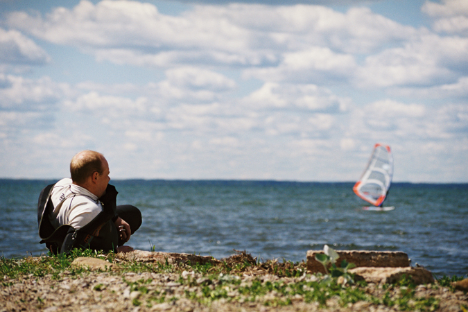 Windsurfingtävling i Haga park