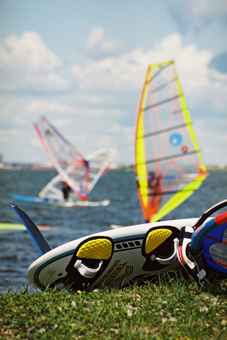 Windsurfingtävling i Haga park
